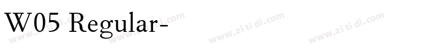 W05 Regular字体转换
